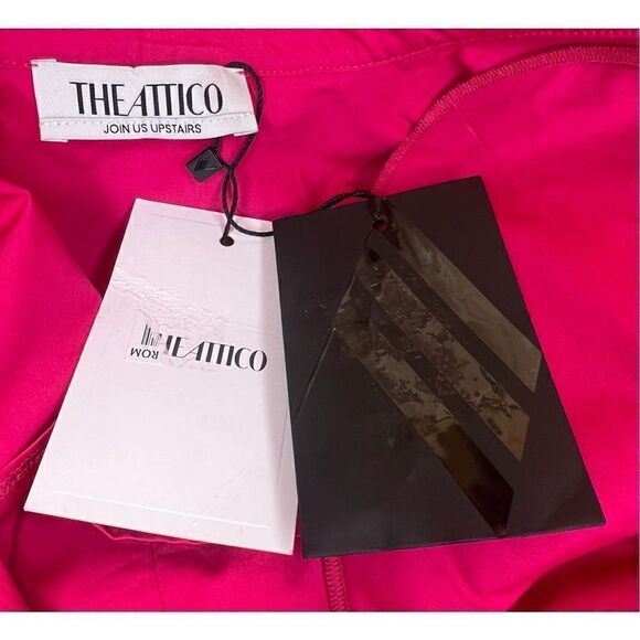 The Attico Wide Sleeve Cotton Shirt Dress in Bouganville NWT Size 36 - Picture 12 of 14